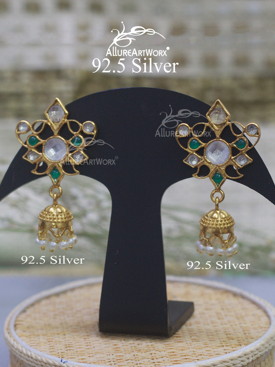 Kiva Silver Jhumkis