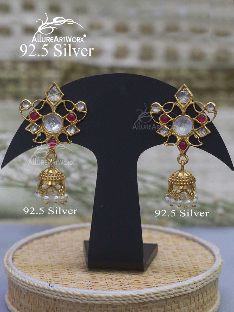 Kiva Silver Jhumkis