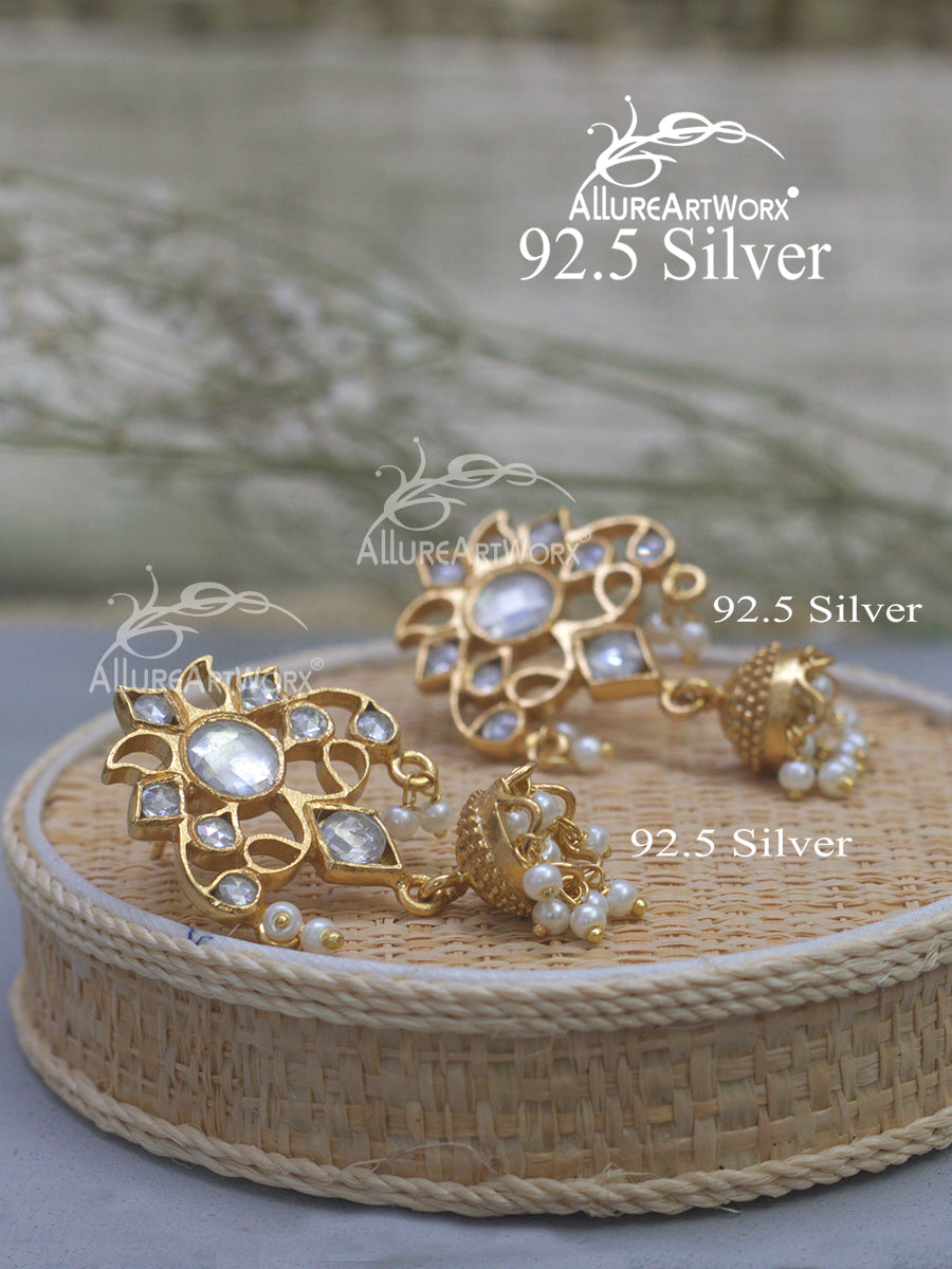 Zayna Silver Jhumkis