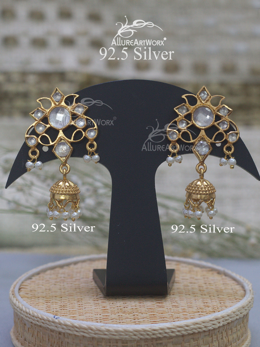 Zayna Silver Jhumkis