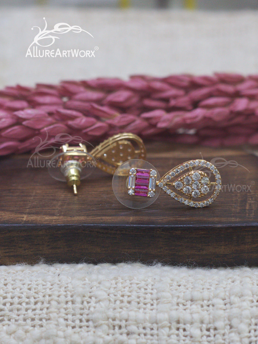 Colourful Earrings(dark pink)