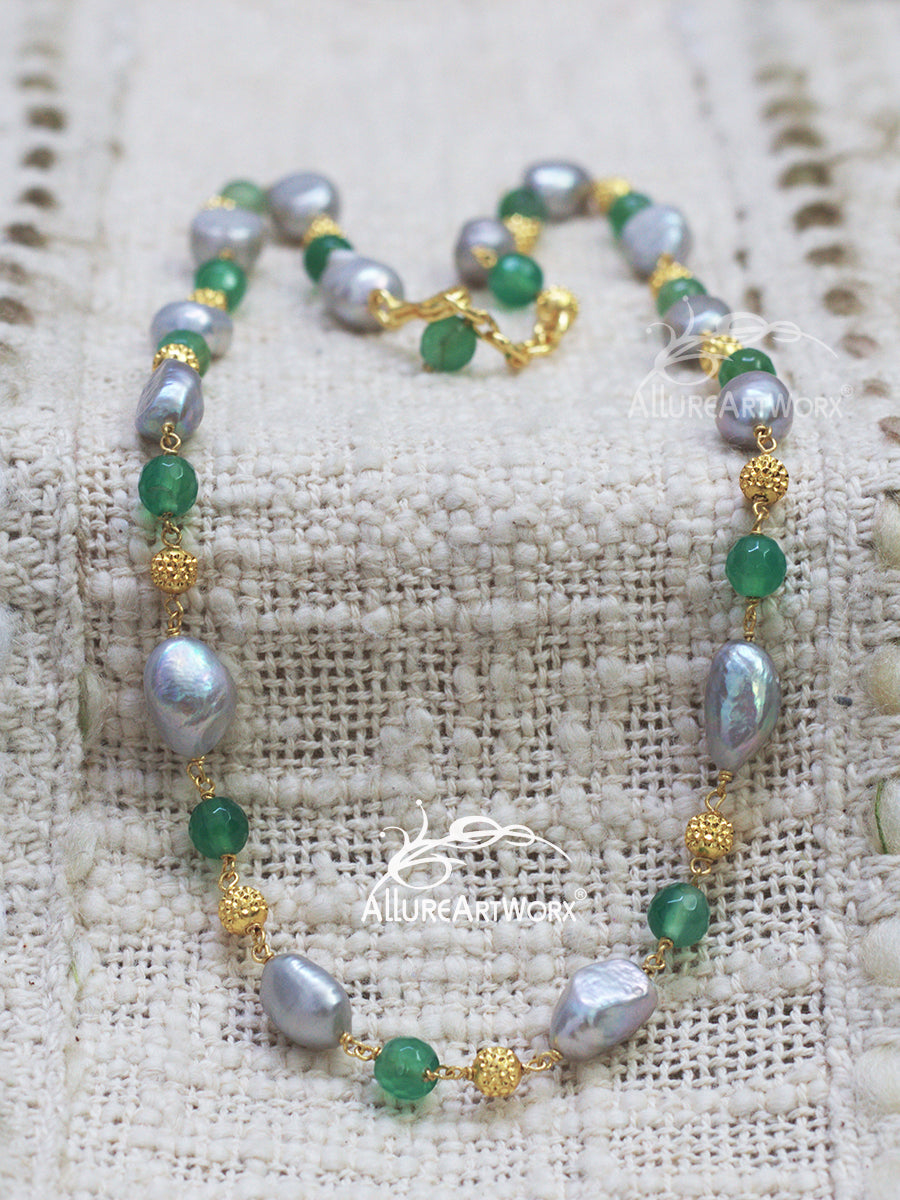 Baroque Agate Neckpiece