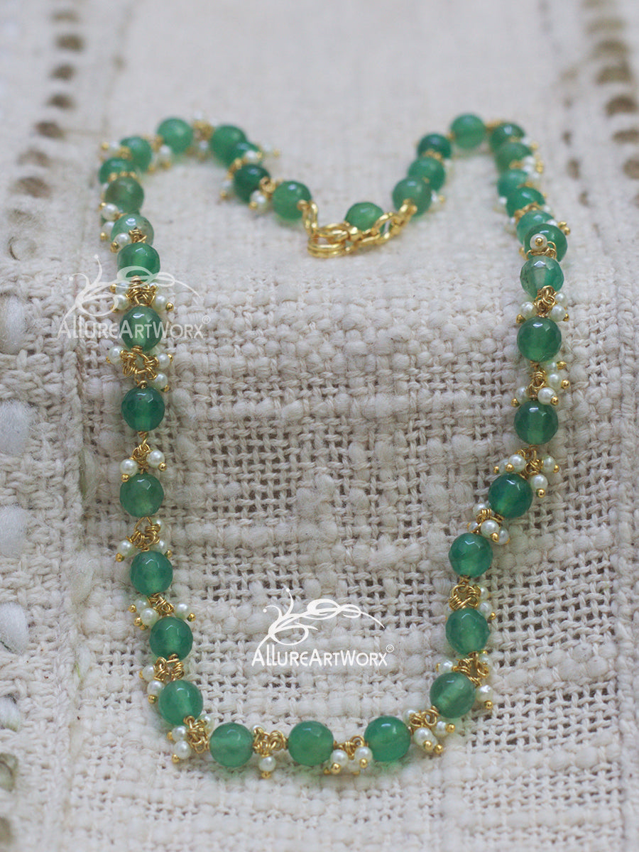 Green Agate Neckpiece