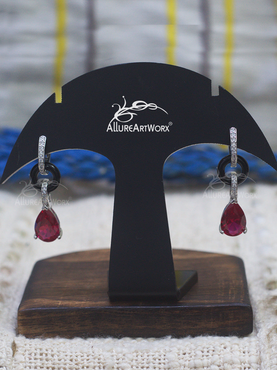 Colourful Earrings(Dark pink)