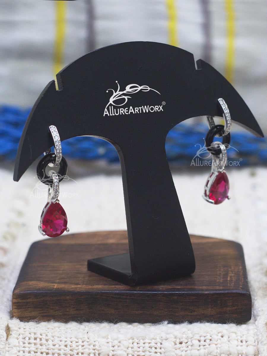 Colourful Earrings(Dark pink)
