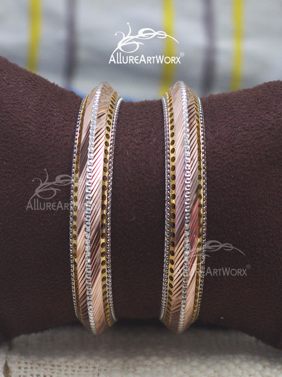 Trendy Bangles(Three-tone)