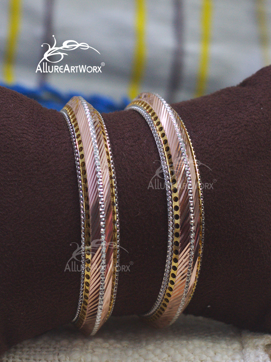 Trendy Bangles(Three-tone)