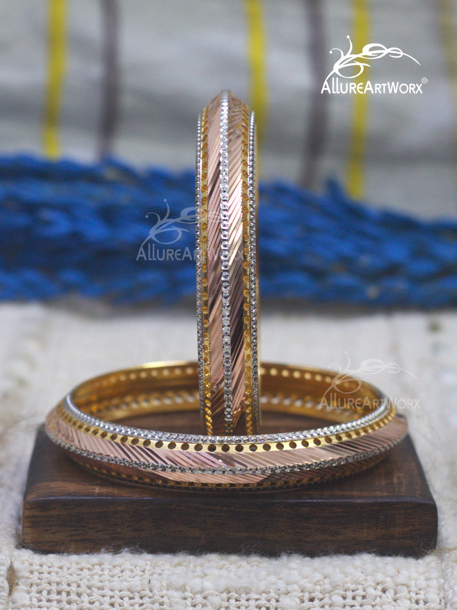 Trendy Bangles(Three-tone)