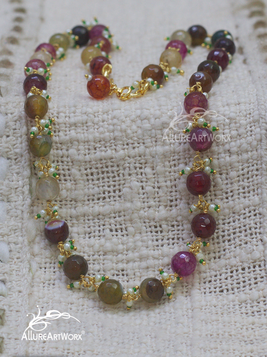 Multicoloured Agate Neckpiece