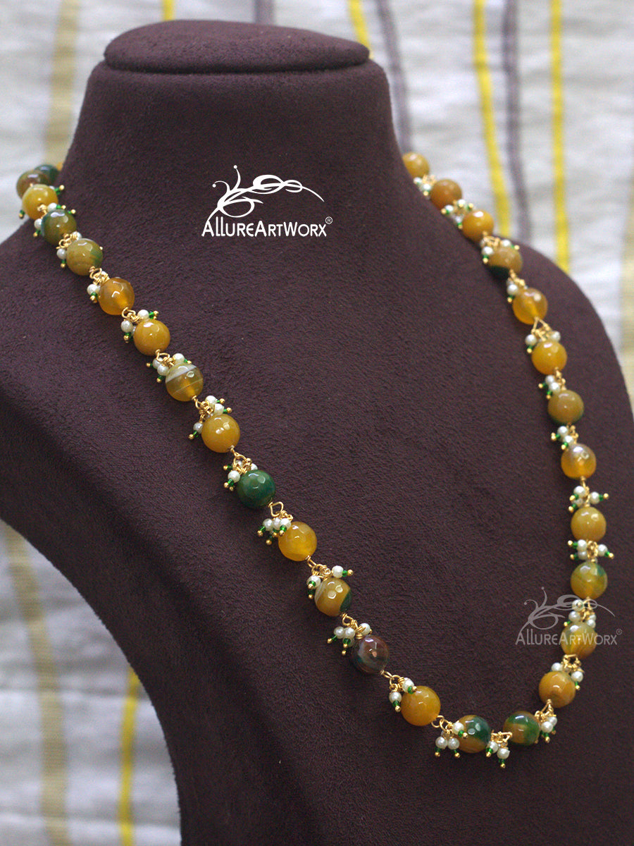 Yellow Green Agate Neckpiece