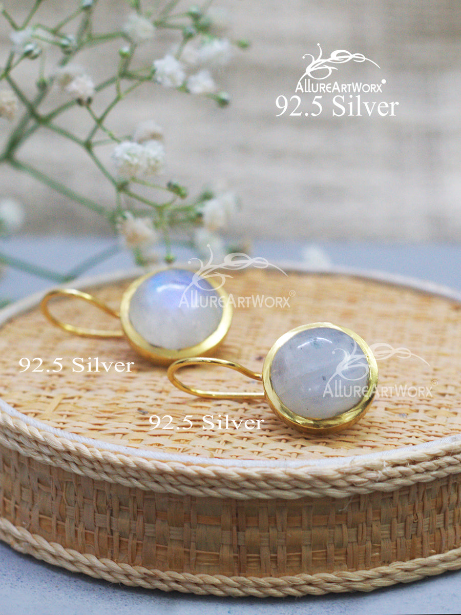 Moonstone Silver Hooks