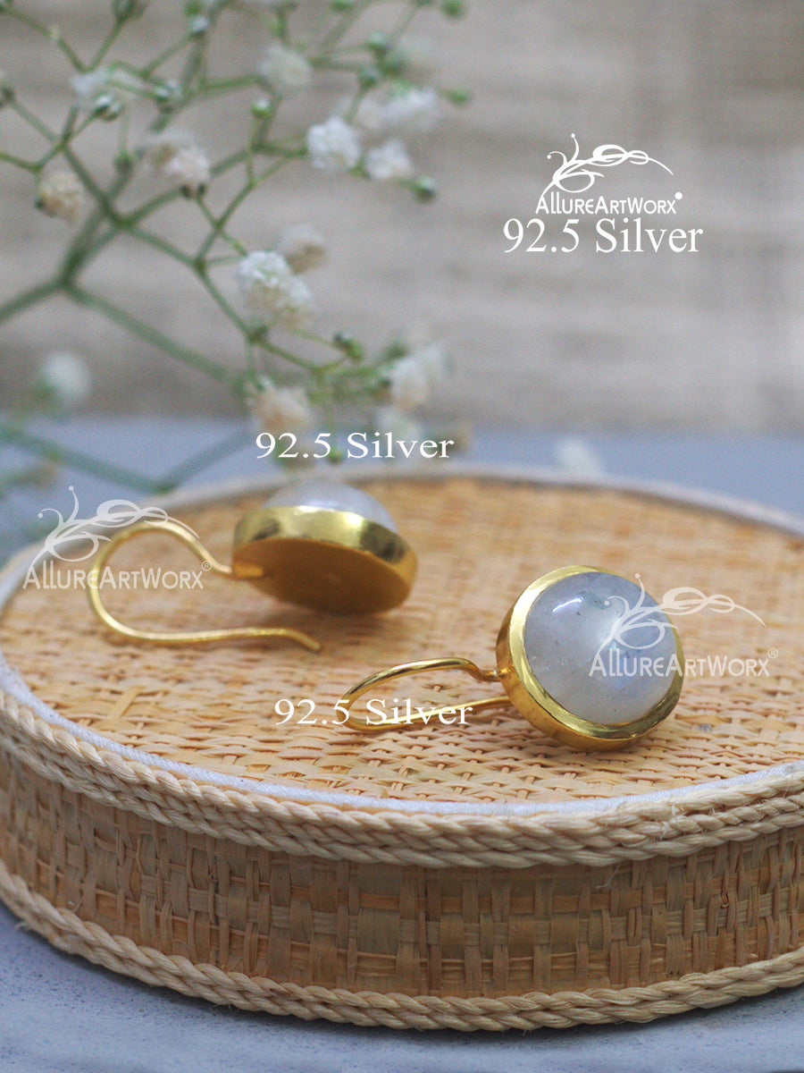 Moonstone Silver Hooks