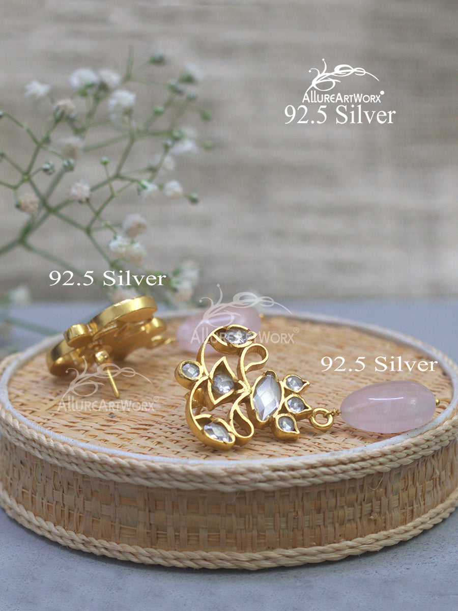 Blush Silver Earrings