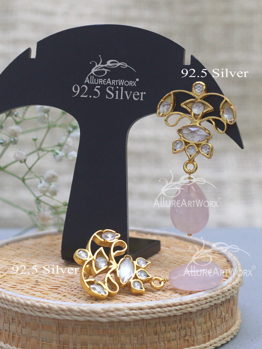 Blush Silver Earrings