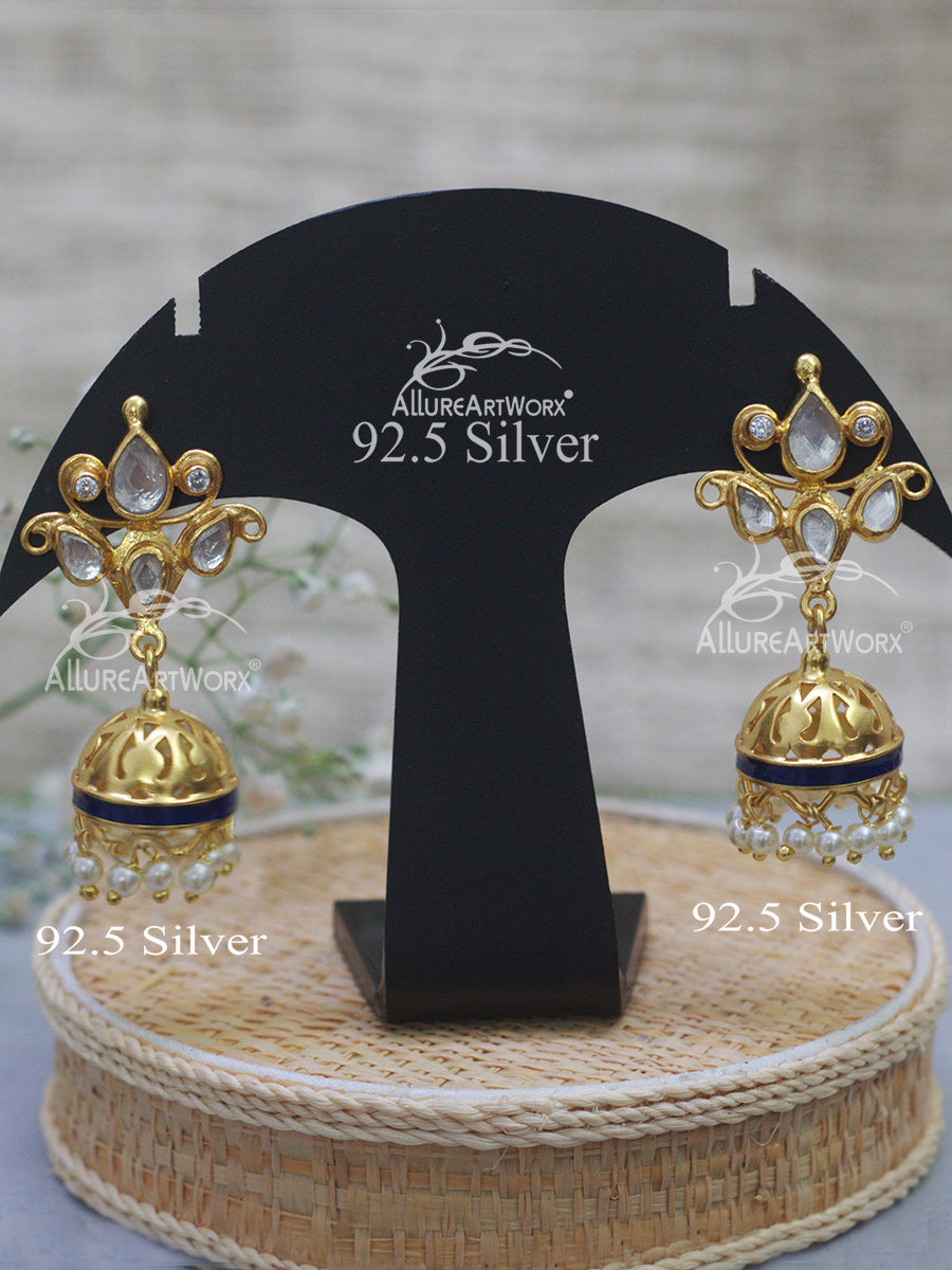 Grace Silver Jhumkis