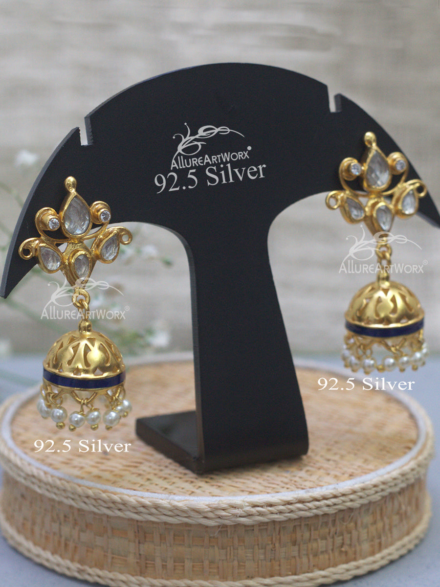 Grace Silver Jhumkis
