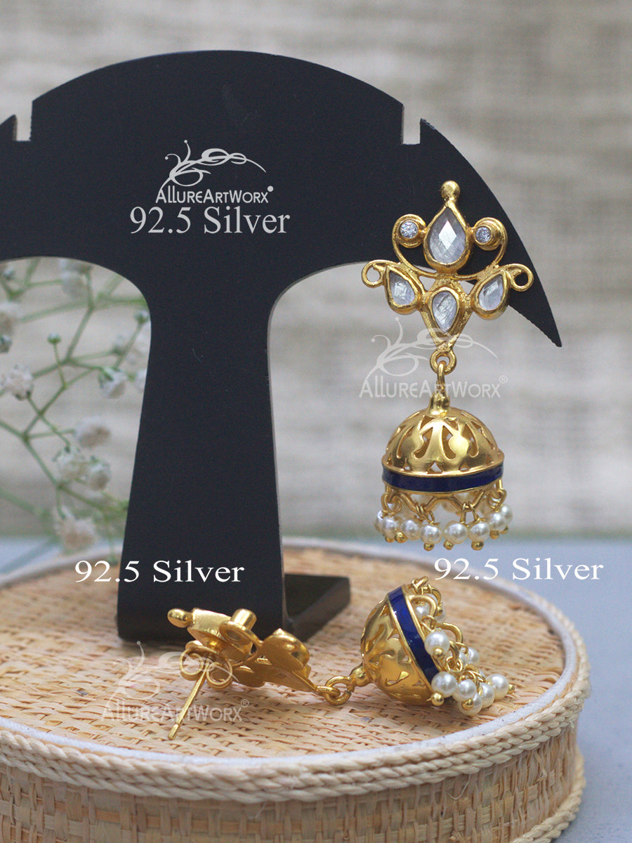 Grace Silver Jhumkis