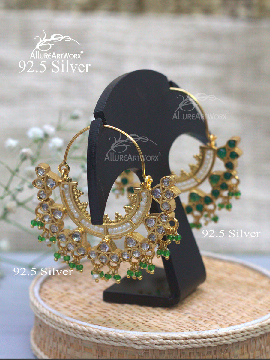 Aadhira Silver Earrings(2 way)