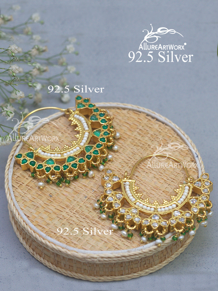 Aadhira Silver Earrings(2 way)
