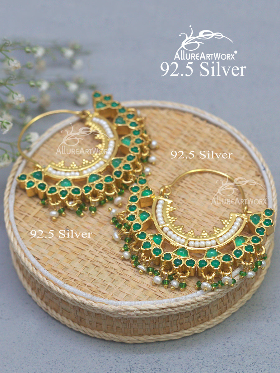 Aadhira Silver Earrings(2 way)