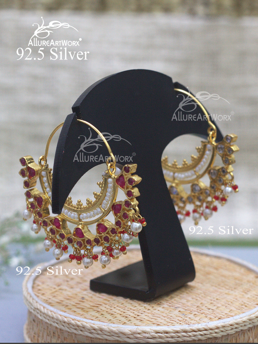 Aadhira Silver Earrings(2 way)
