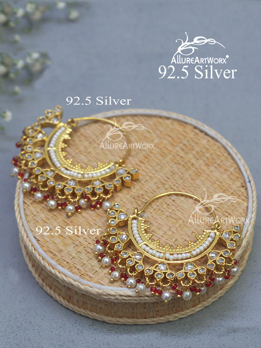 Aadhira Silver Earrings(2 way)