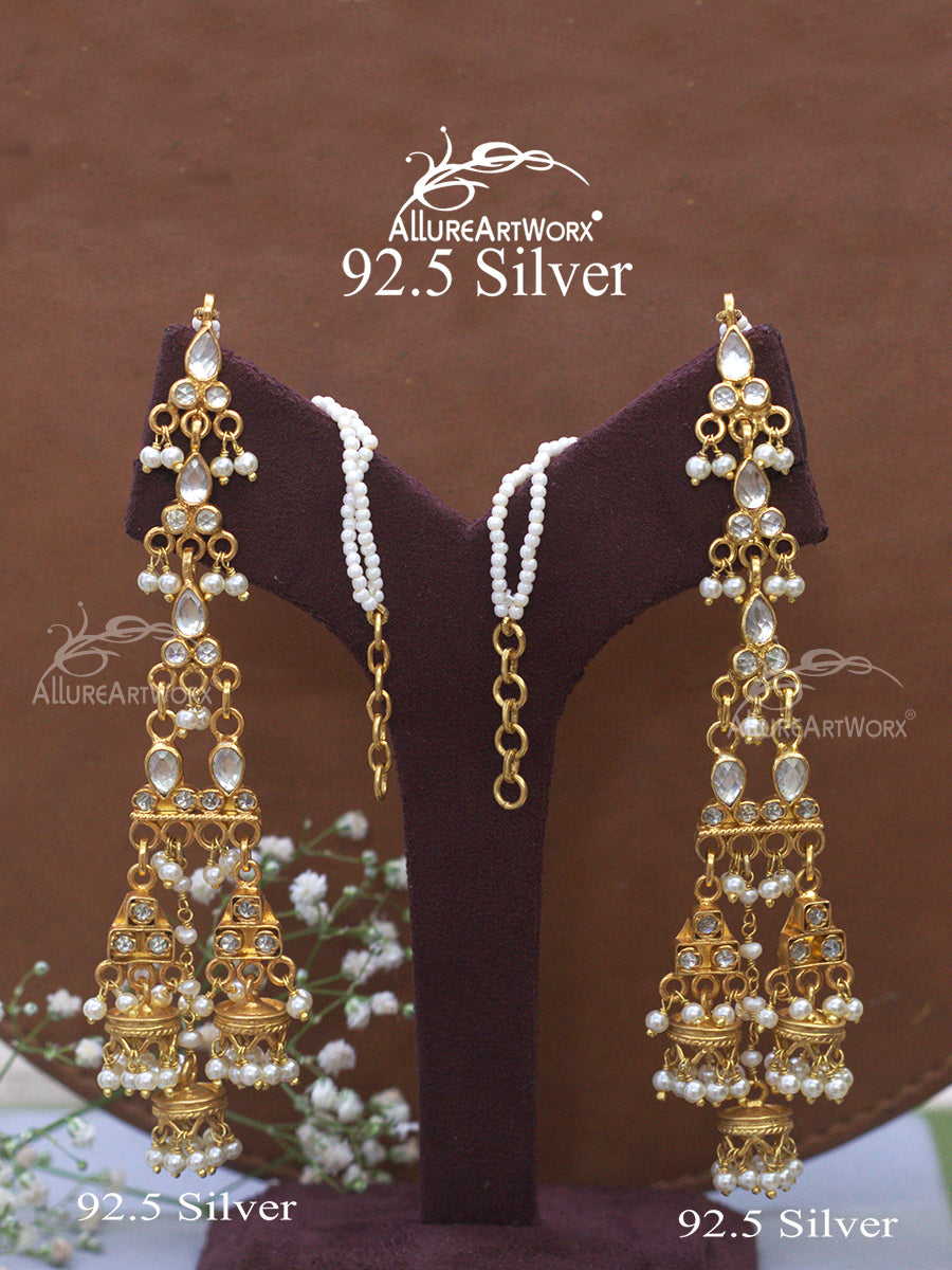 Nithila Silver Earrings(long)