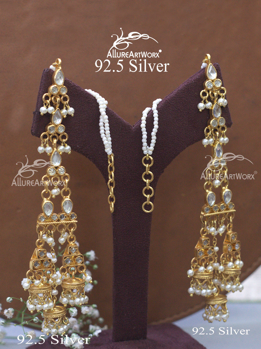 Nithila Silver Earrings(long)