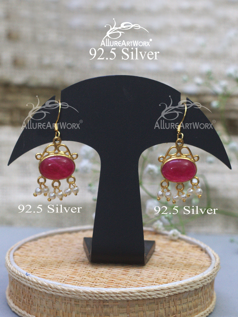 Carmine Silver Hooks