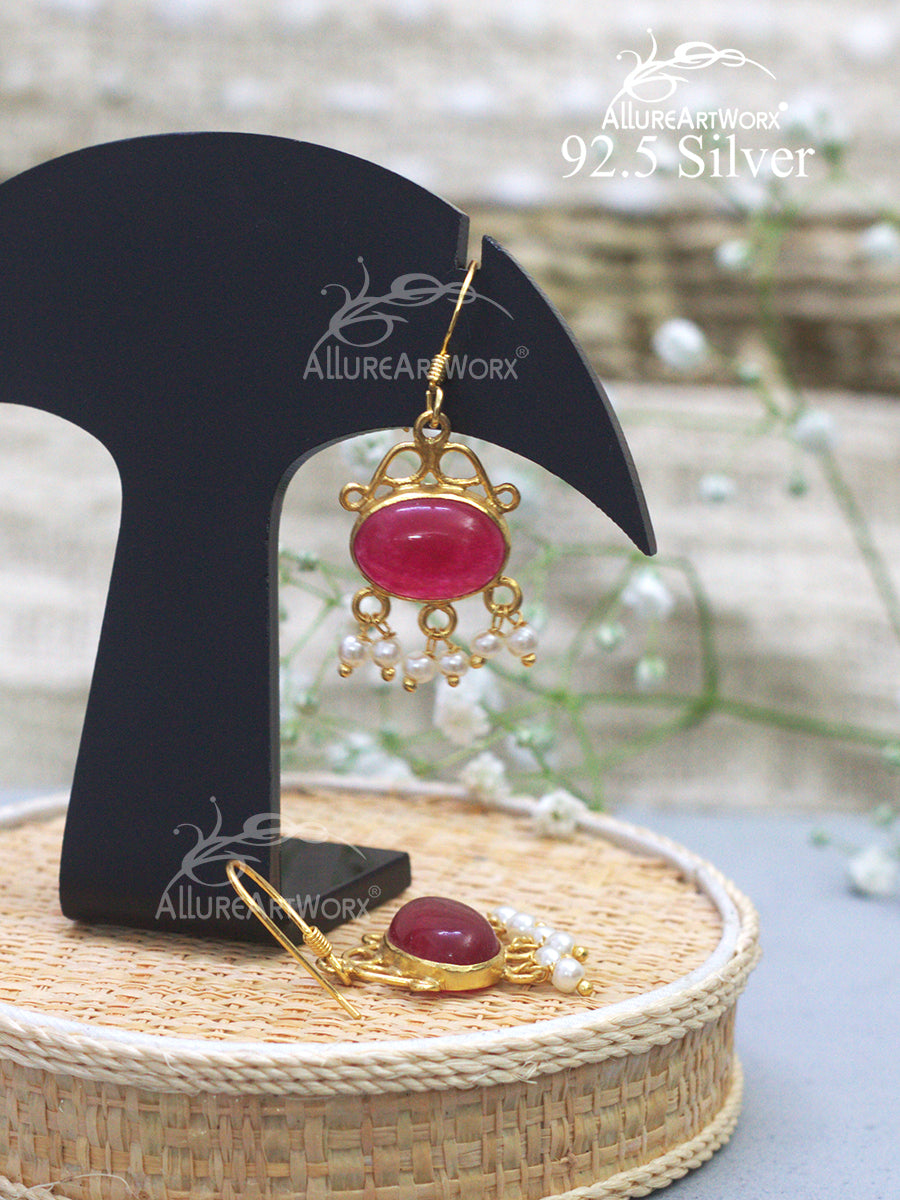 Carmine Silver Hooks