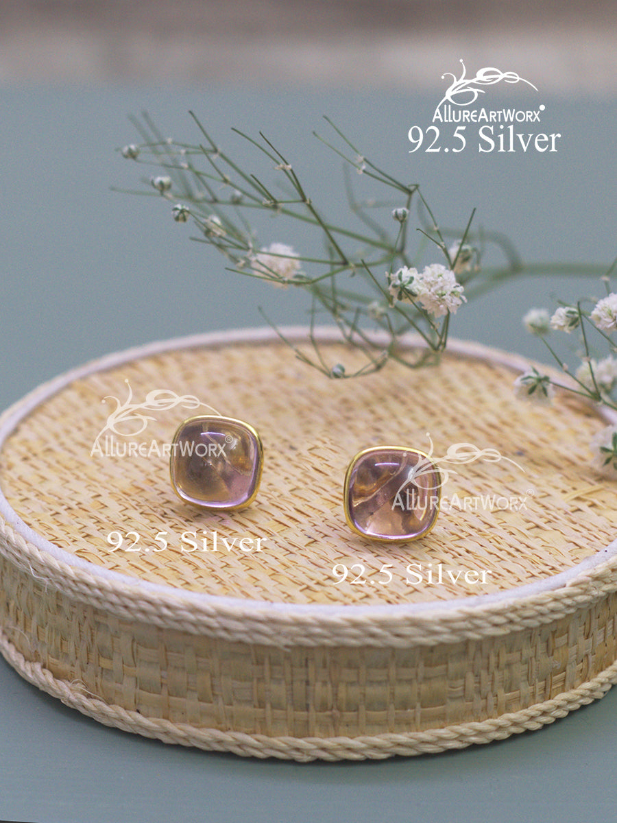 Amethyst Silver Earrings