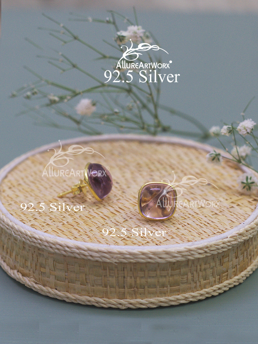 Amethyst Silver Earrings