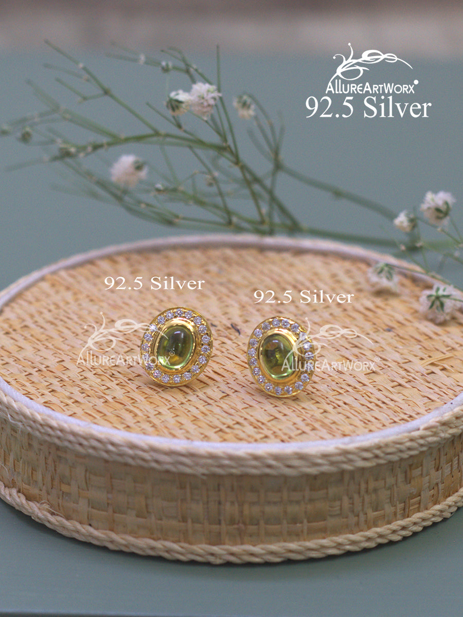Peridot Silver Earrings