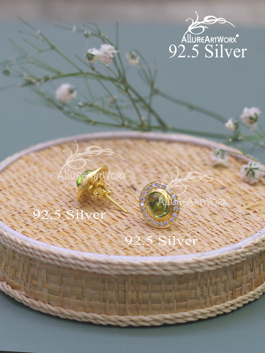 Peridot Silver Earrings