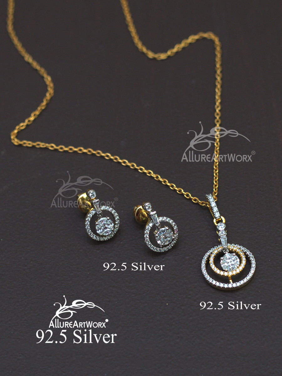 Della Silver Pendant Set