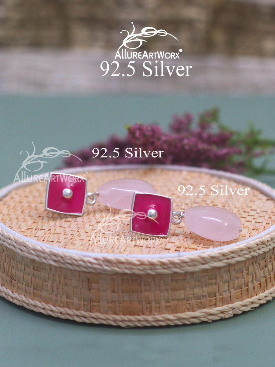 Blush Silver Earrings