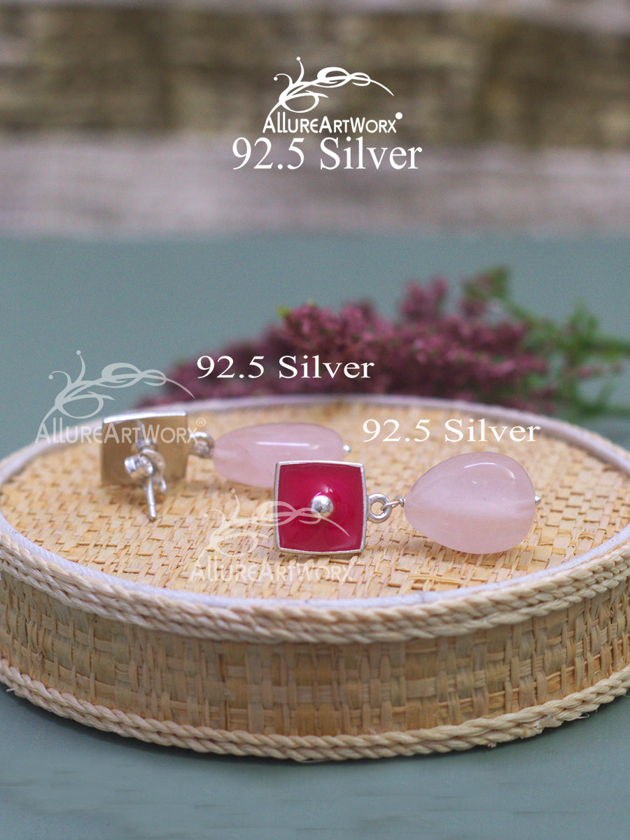 Blush Silver Earrings