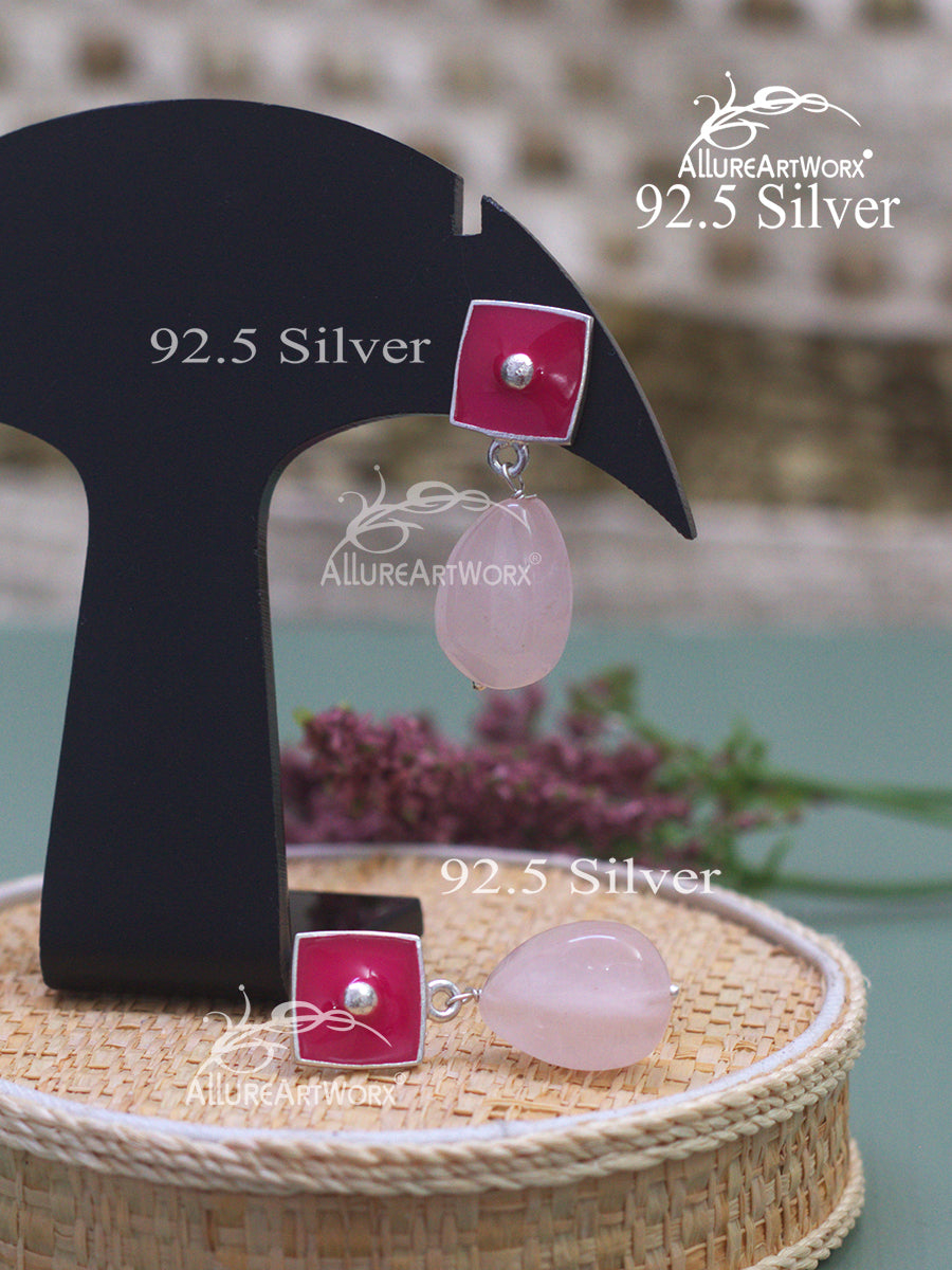 Blush Silver Earrings