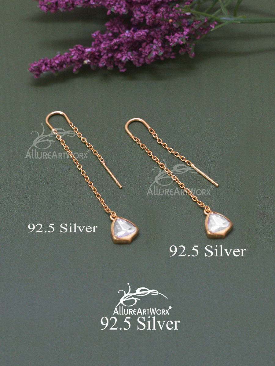 Sui Dhaaga Silver Earrings