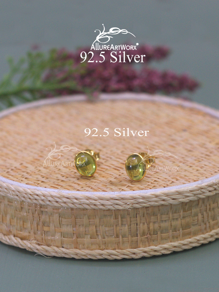 Peridot Silver Earrings(small)