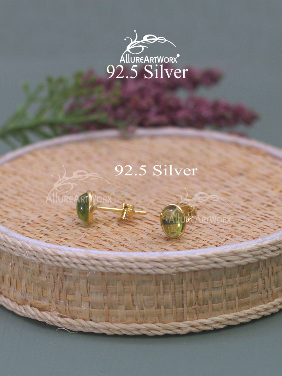 Peridot Silver Earrings(small)