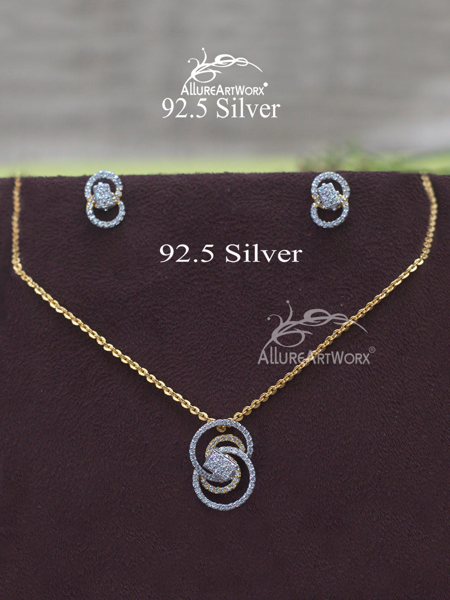 Amyah Silver Pendant Set