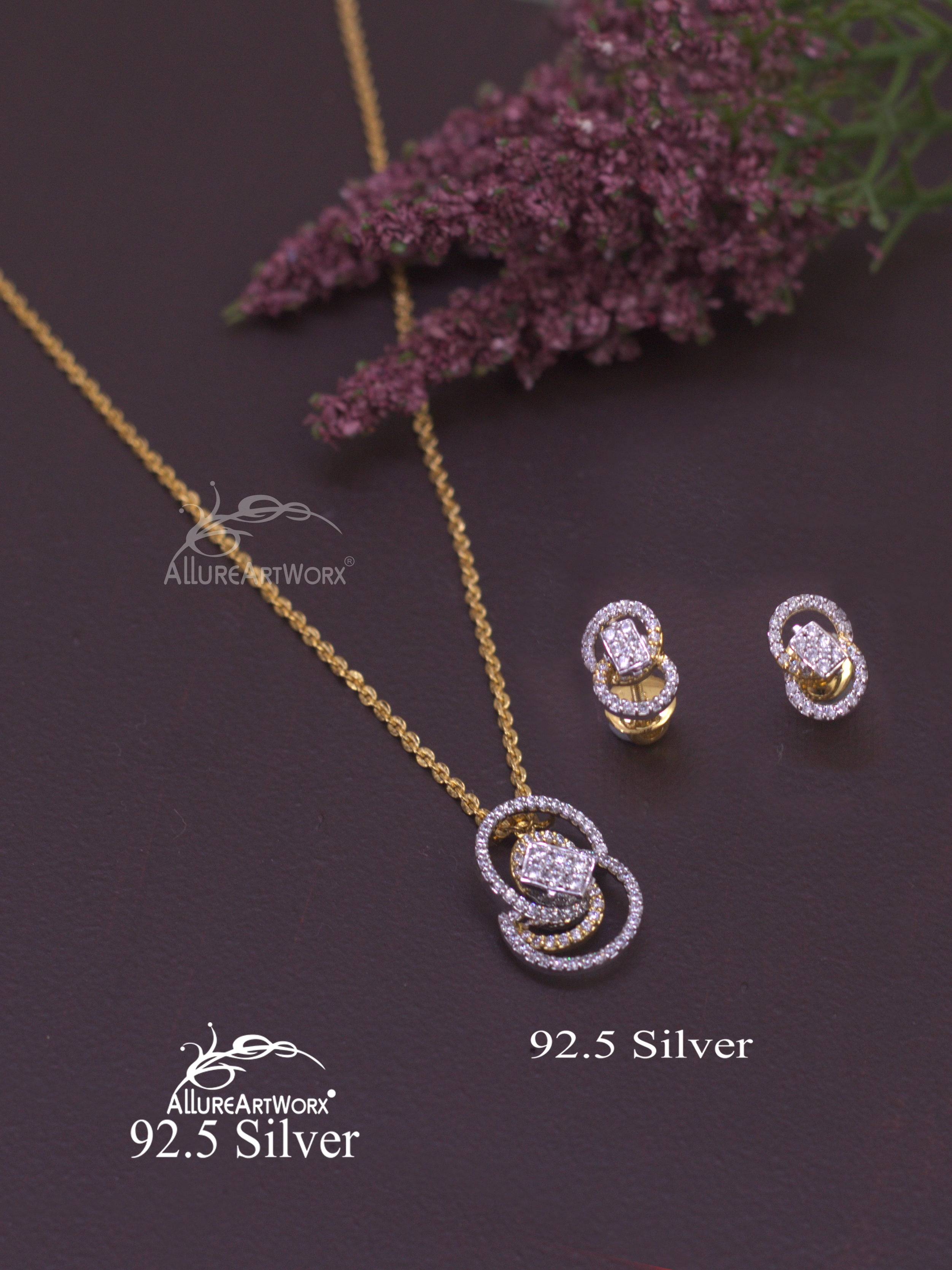 Amyah Silver Pendant Set