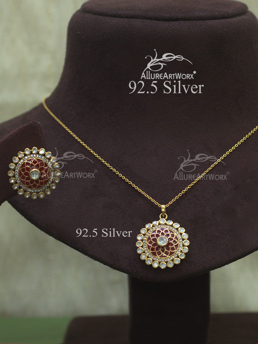 Blooming Silver Pendant Set