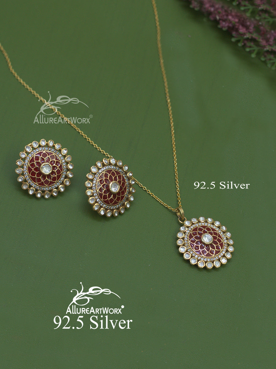 Blooming Silver Pendant Set
