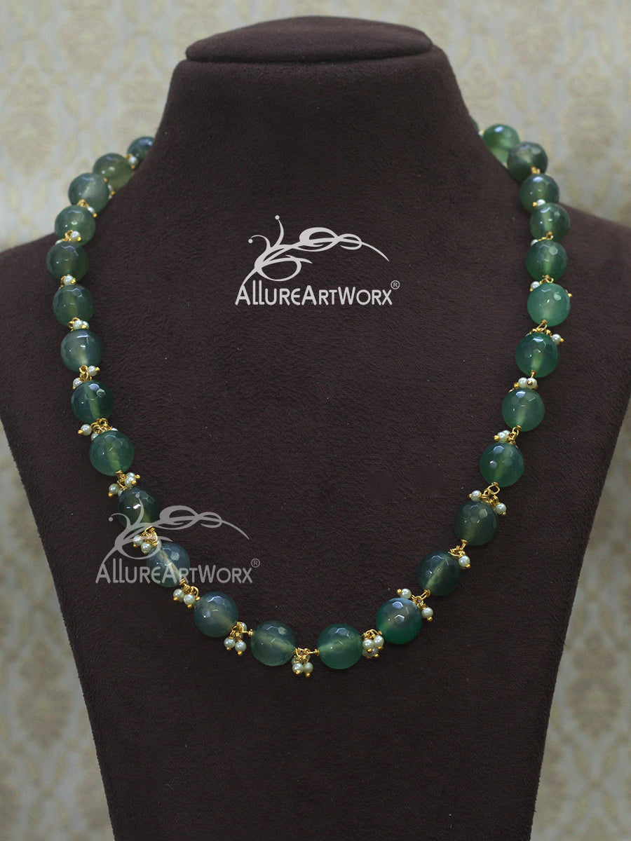Green Moss Agate Neckpiece