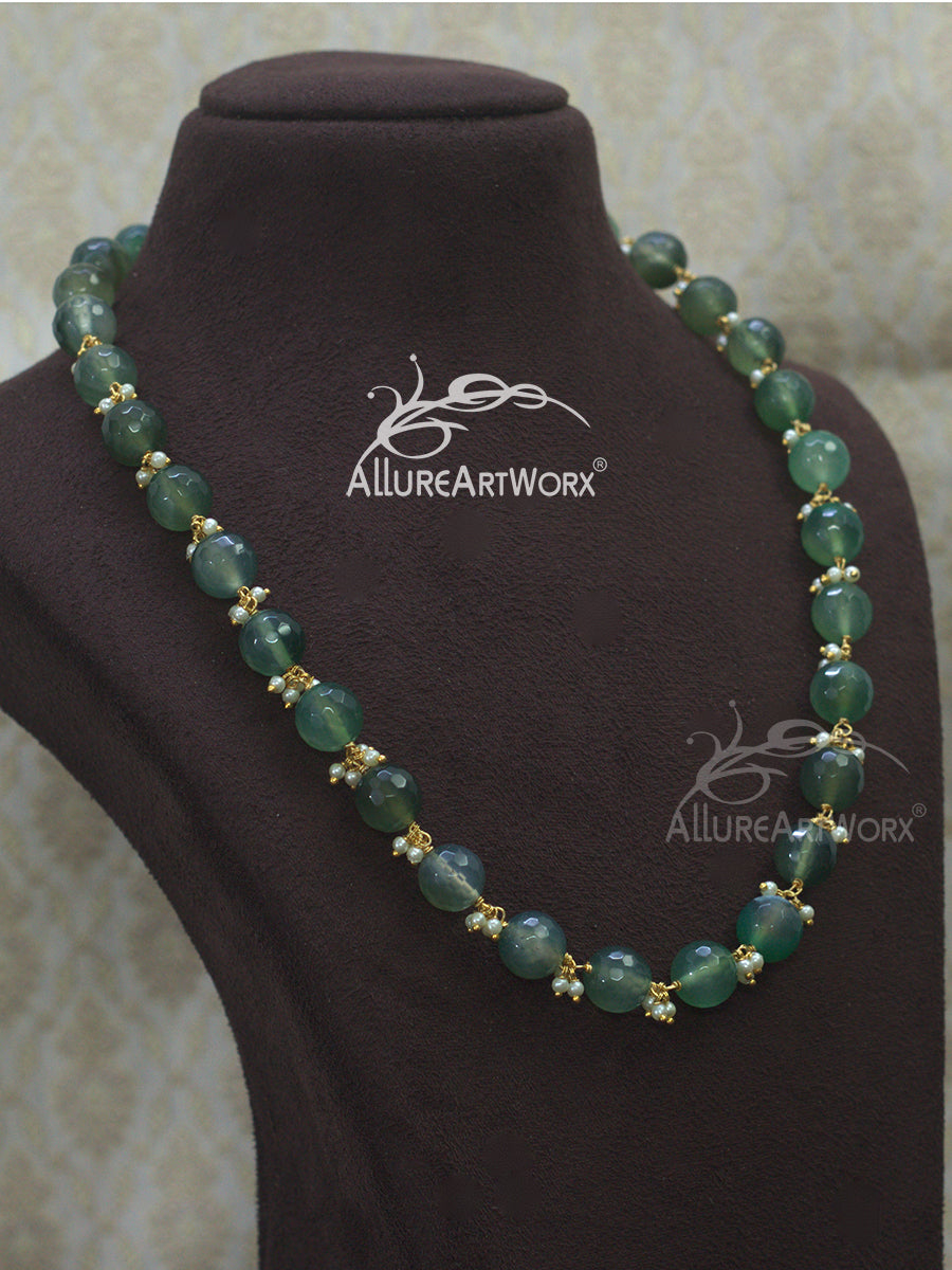 Green Moss Agate Neckpiece