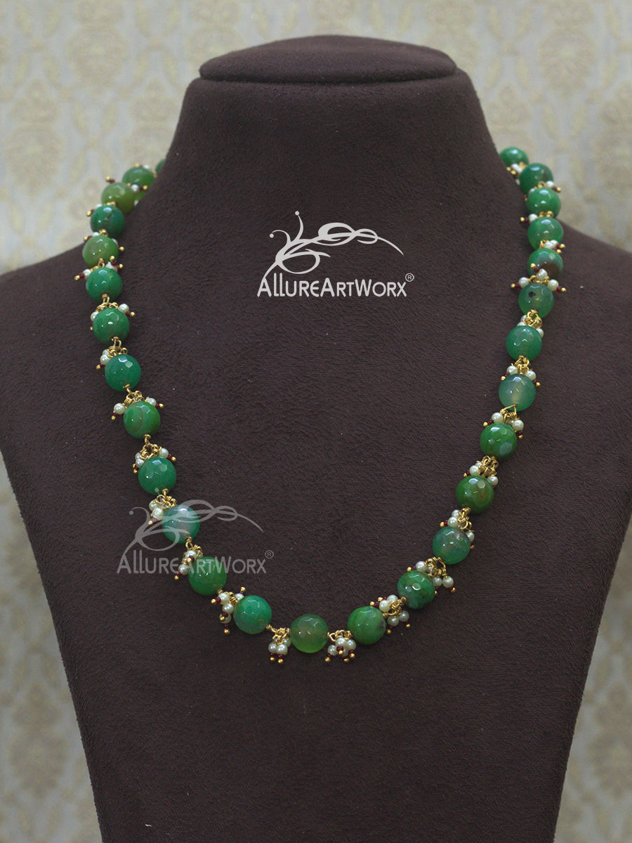 Green Grass Agate Neckpiece