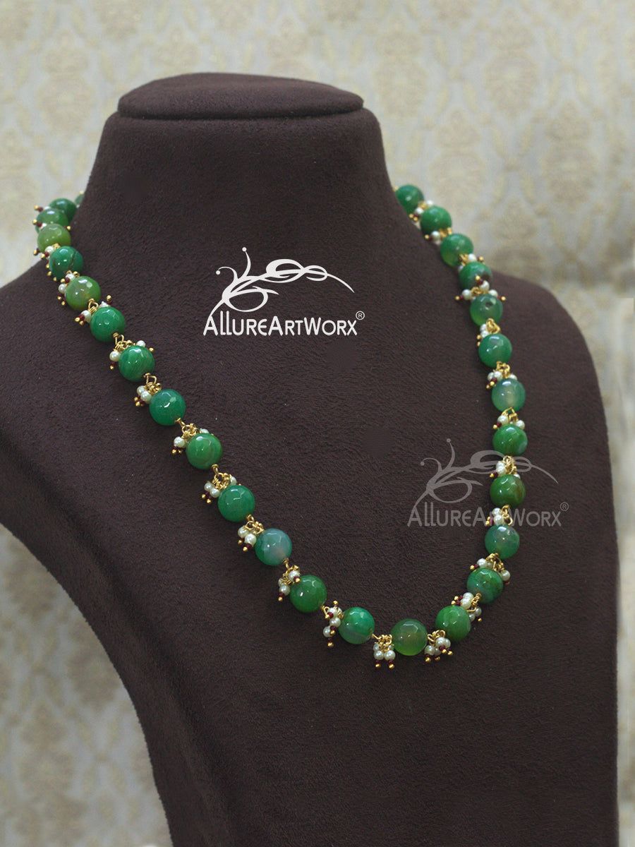 Green Grass Agate Neckpiece