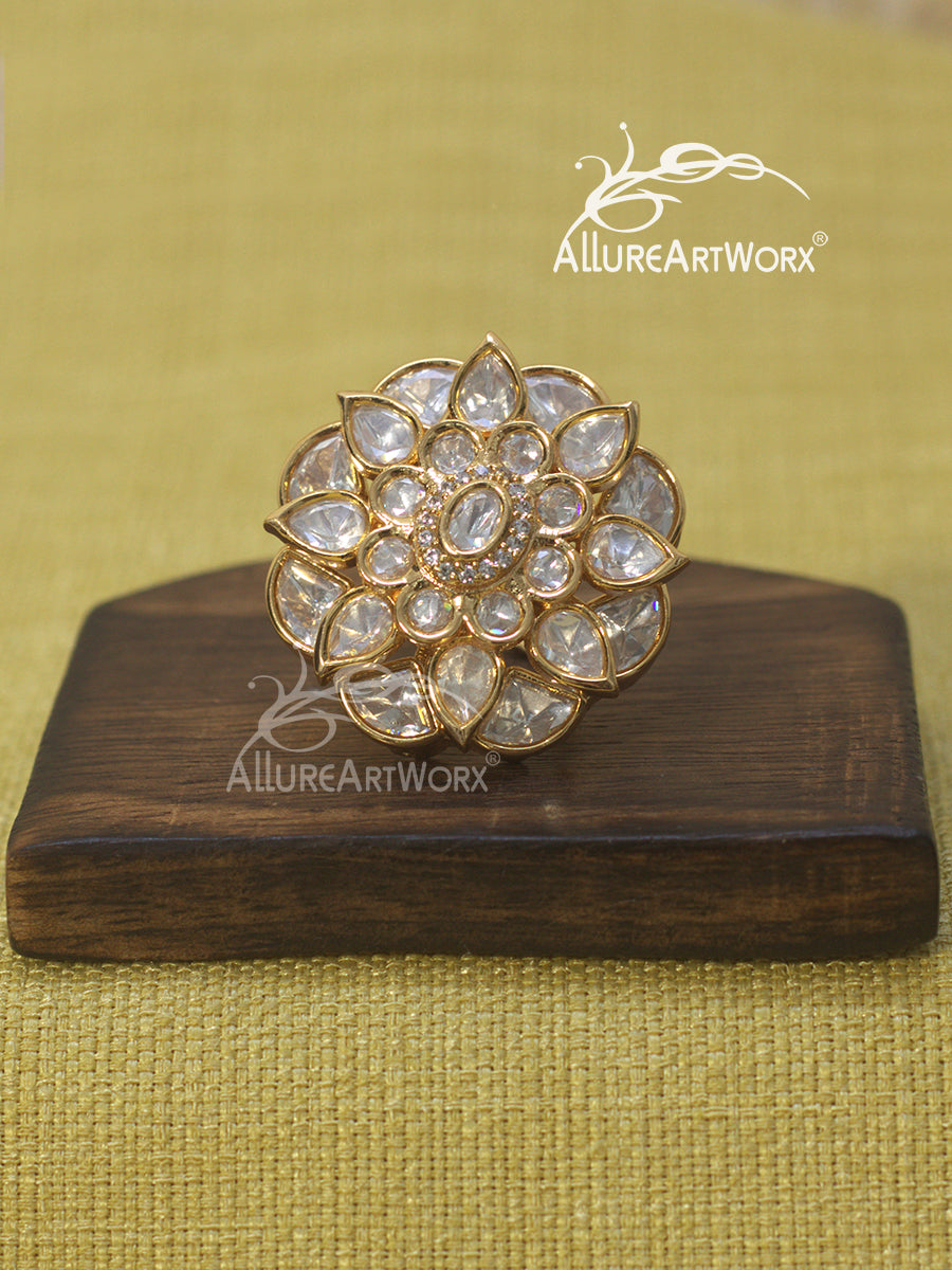 Kundan cz Ring